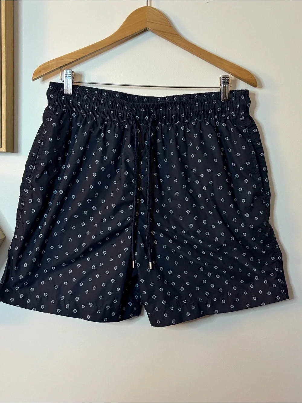 Brooks Brothers Navy Drawstring Swim Shorts Large